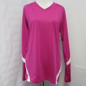 Augusta Pink/White Long Sleeve Active Women Size L